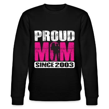 Proud Mom Since 2003 - Stanley/Stella CHANGER Unisex Organic Sweatshirt - black - Front - Nik (191cm) & Marisol (170cm)