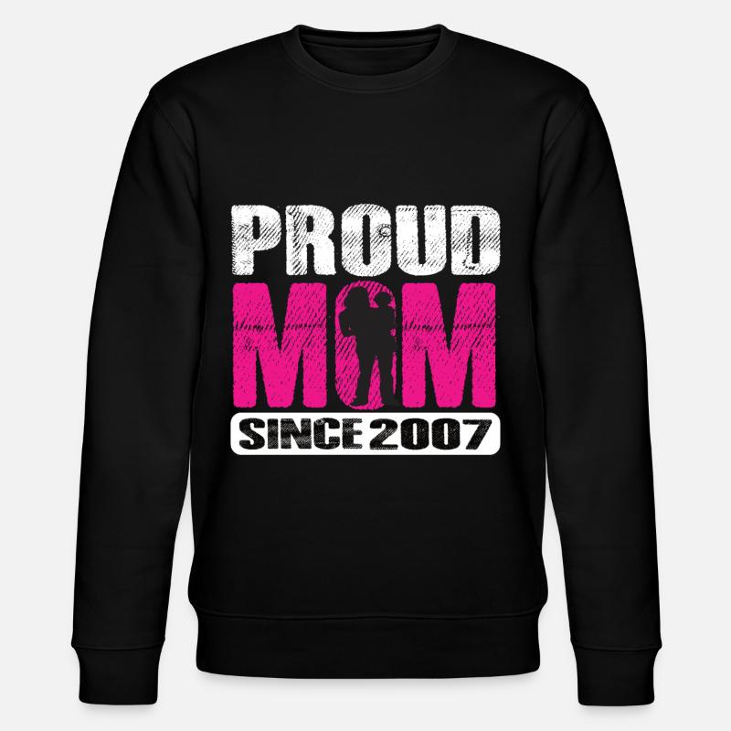 Proud Mom Since 2007 - Stanley/Stella Unisex Bio-Sweatshirt CHANGER  - Schwarz