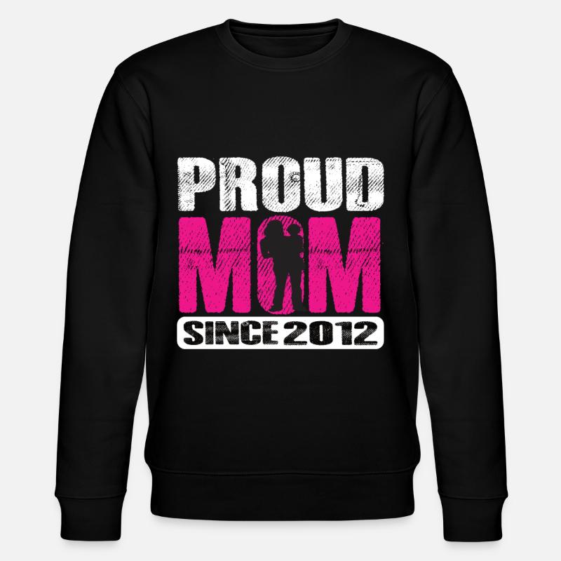 Proud Mom Since 2012 - Stanley/Stella CHANGER Unisex Organic Sweatshirt - black