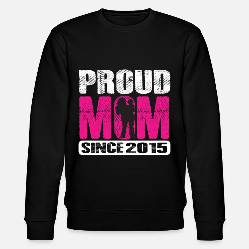 Maman fière depuis 2015 - Sweat bio CHANGER Stanley/Stella Unisexe - noir