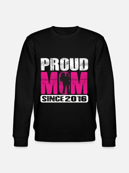 Proud Mom Since 2016 - Stanley/Stella CHANGER Unisex Organic Sweatshirt - black