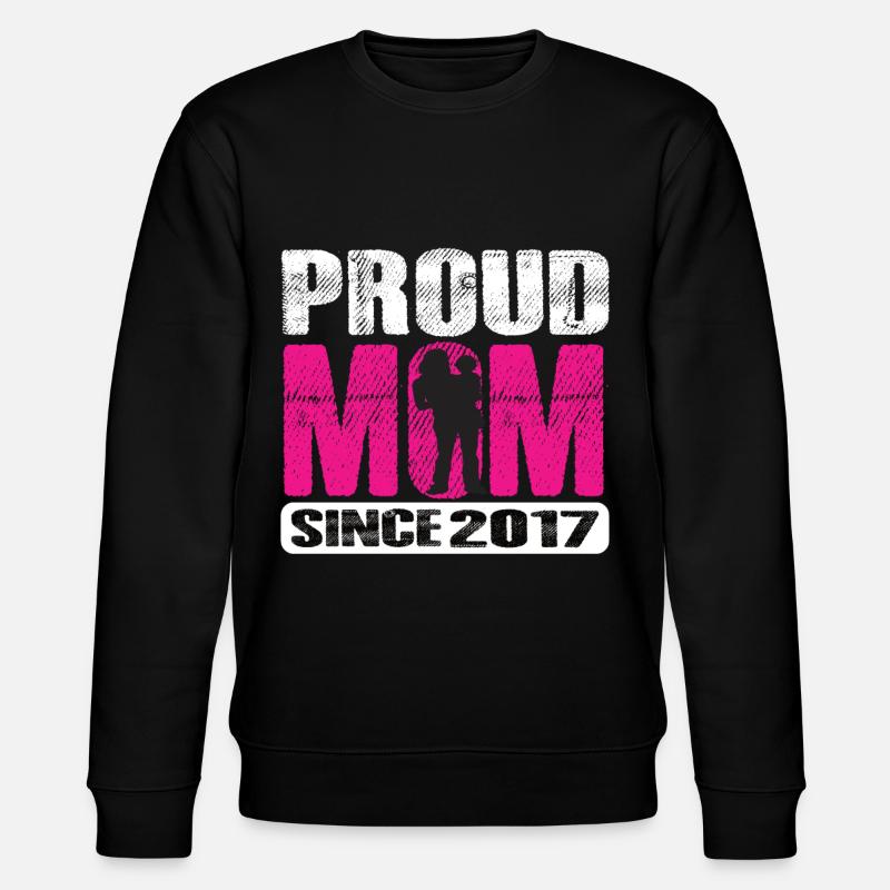 Maman fière depuis 2017 - Sweat bio CHANGER Stanley/Stella Unisexe - noir