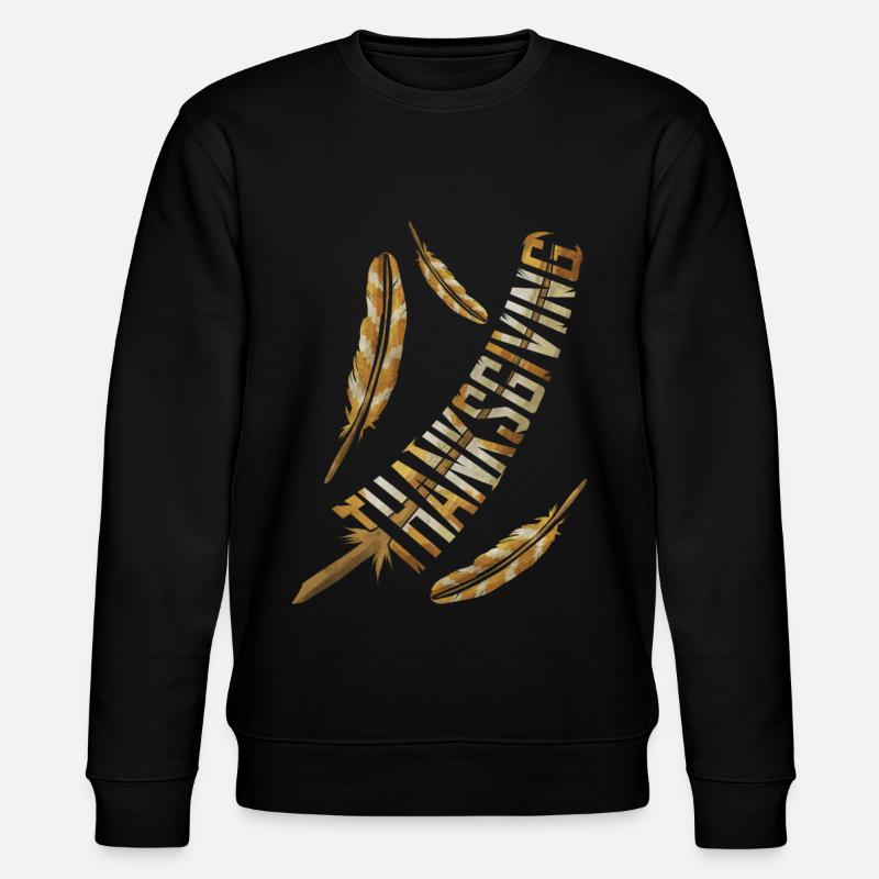 Big Brown Turkey Feathers Thanksgiving - Sweat bio CHANGER Stanley/Stella Unisexe - noir