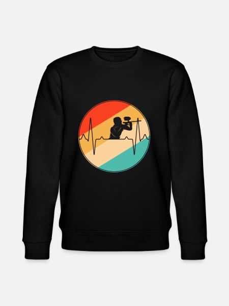 Paintball Retro Heartbeat - Stanley/Stella CHANGER Unisex Organic Sweatshirt - black