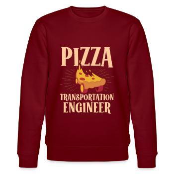 Pizza Transport Engineer Livreur - Sweat bio CHANGER Stanley/Stella Unisexe - bordeaux - Devant - Nik (191cm) & Marisol (170cm)
