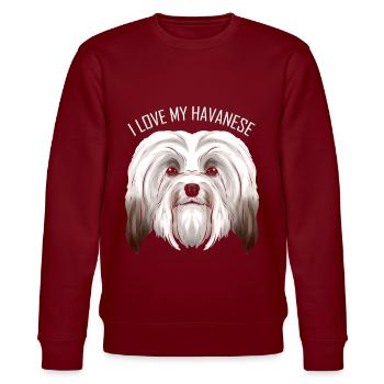 Dog Lover - J’aime mon havanais - Sweat bio CHANGER Stanley/Stella Unisexe - bordeaux - Devant - Nik (191cm) & Marisol (170cm)