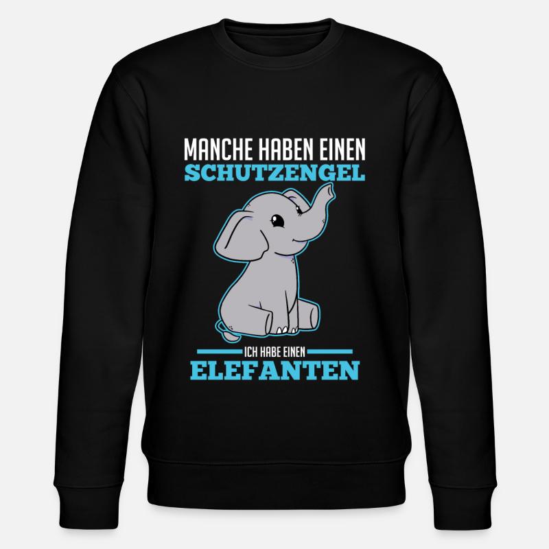 Dickhäuter Rüsseltier Elefant - Stanley/Stella Unisex Bio-Sweatshirt CHANGER - Schwarz