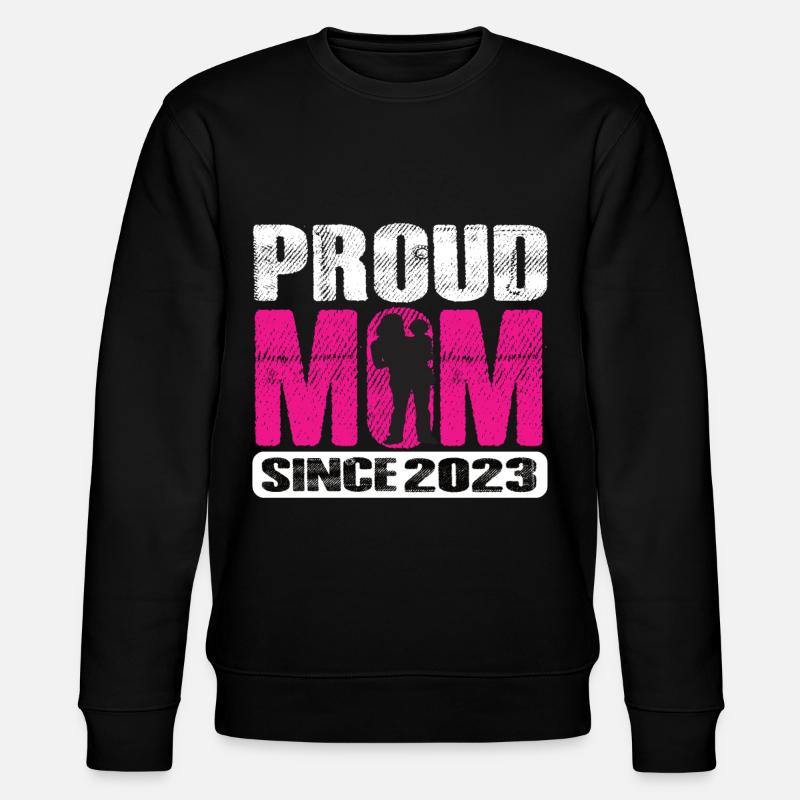 Proud Mom Since 2023 - Stanley/Stella CHANGER Unisex Organic Sweatshirt - black