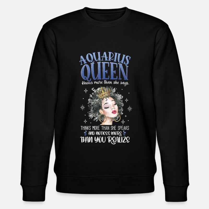 Aquarius Queen - Stanley/Stella Unisex Bio-Sweatshirt CHANGER  - Schwarz
