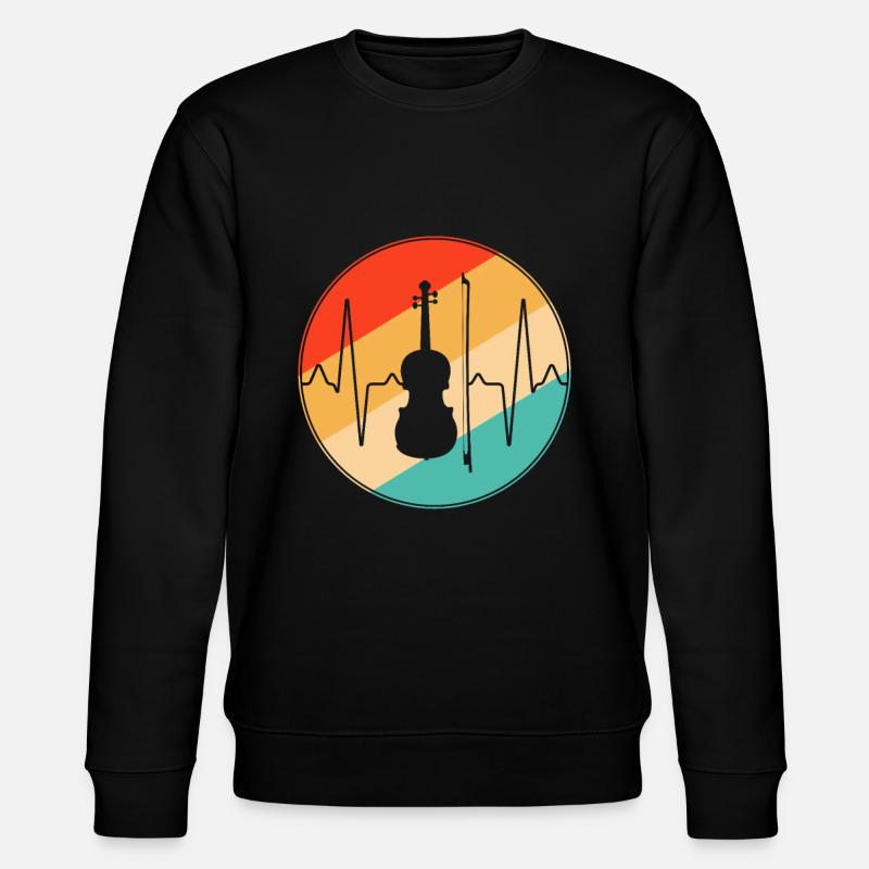 Violon Retro Heartbeat - Sweat bio CHANGER Stanley/Stella Unisexe - noir