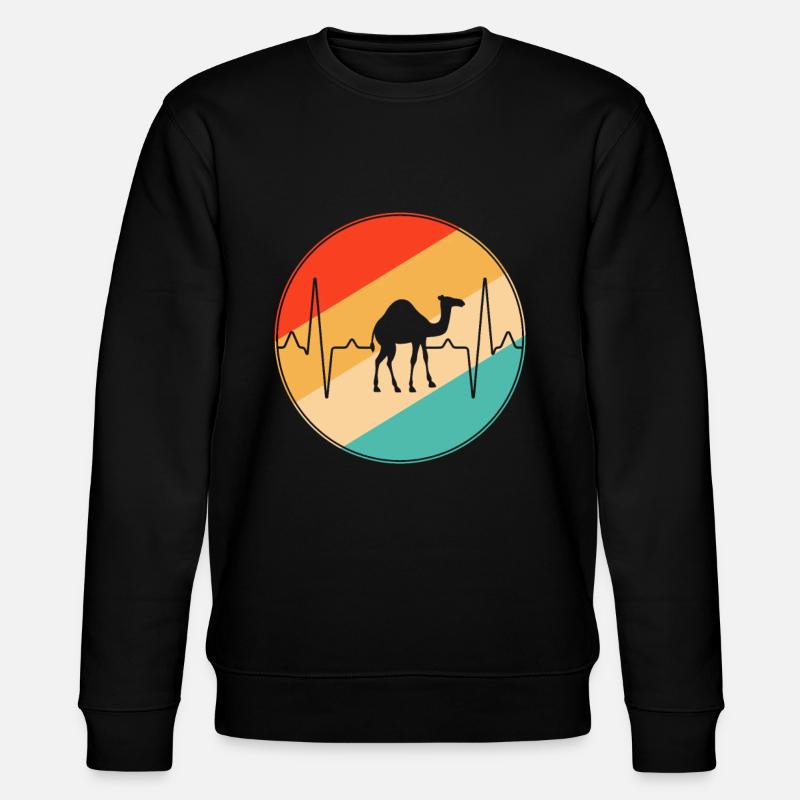 Rétro Heartbeat dromadaire - Sweat bio CHANGER Stanley/Stella Unisexe - noir