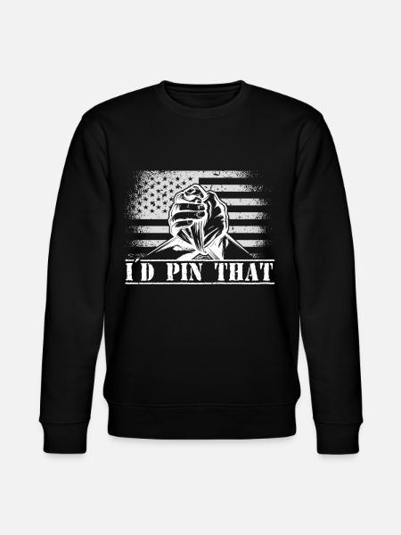 Armwrestler USA Flag Handwrestling - Stanley/Stella CHANGER Unisex Organic Sweatshirt - black