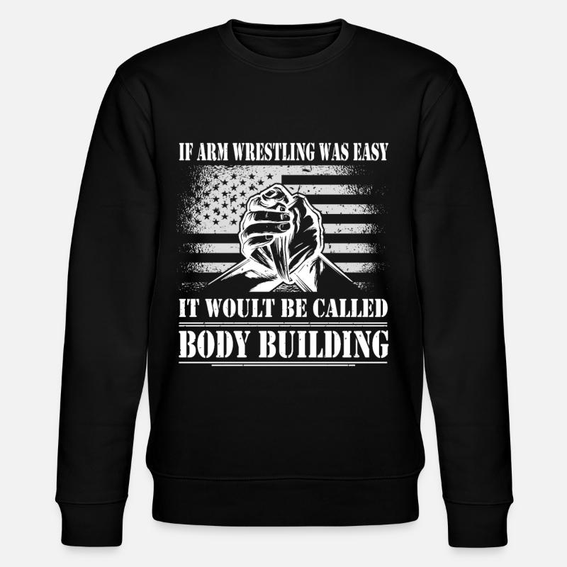 Armwrestler USA-Flaggen-Handdrücken - Stanley/Stella Unisex Bio-Sweatshirt CHANGER  - Schwarz