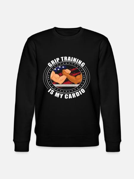 Armwrestler USA Flag Handwrestling - Stanley/Stella CHANGER Unisex Organic Sweatshirt - black