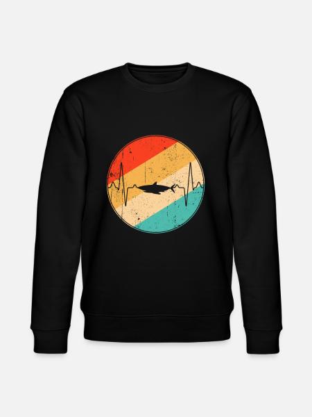 Shark Retro Heartbeat - Stanley/Stella CHANGER Unisex Organic Sweatshirt - black