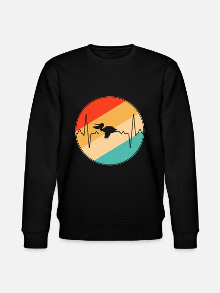 Pelikan Retro Heartbeat - Stanley/Stella CHANGER Unisex Organic Sweatshirt - black