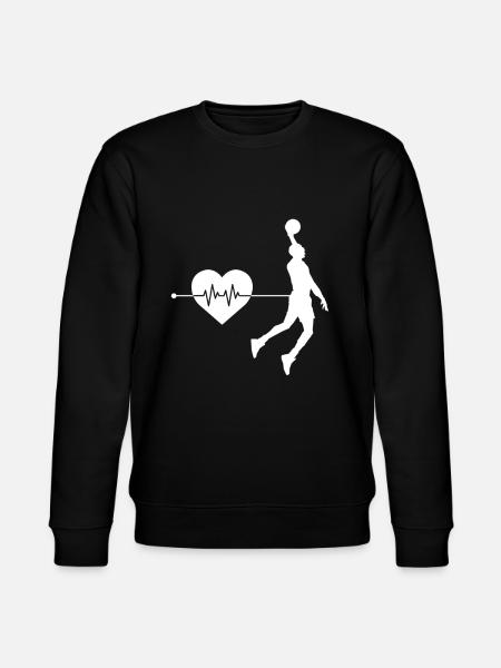 Basketball Herzschlag - Stanley/Stella Unisex Bio-Sweatshirt CHANGER  - Schwarz