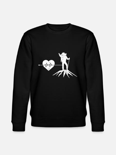 Mountaineering heartbeat - Stanley/Stella CHANGER Unisex Organic Sweatshirt - black