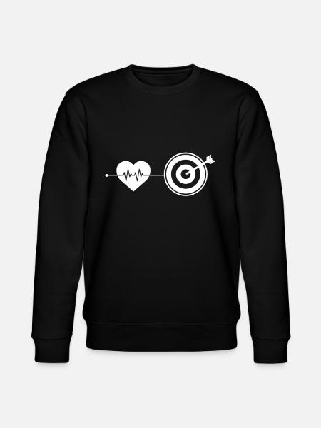 Darts heartbeat - Stanley/Stella CHANGER Unisex Organic Sweatshirt - black