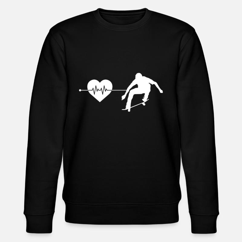 Skater Skate Heartbeat - Sweat bio CHANGER Stanley/Stella Unisexe - noir