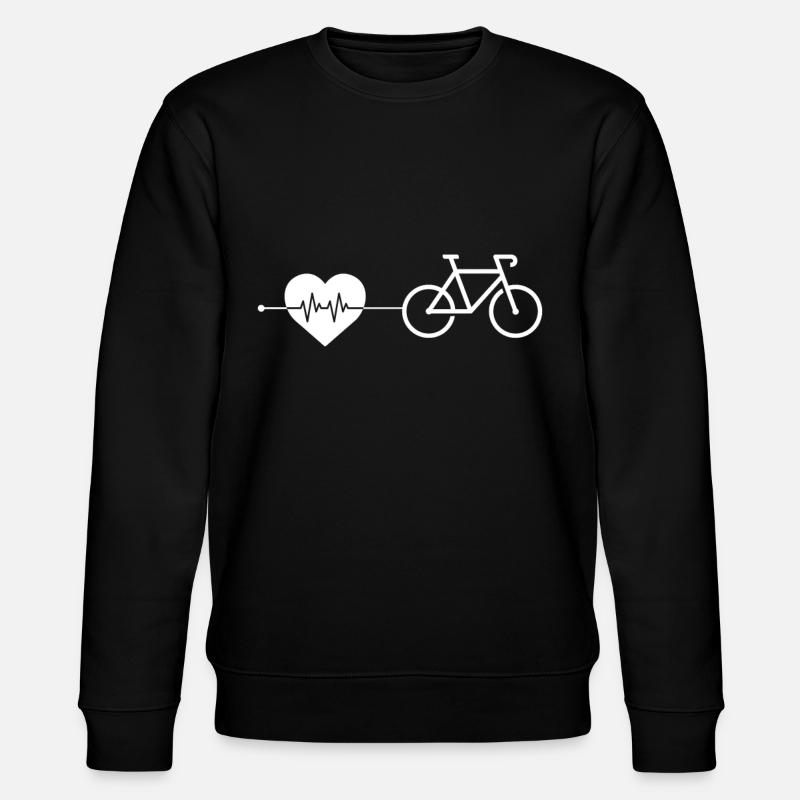 Bicycle heartbeat - Stanley/Stella CHANGER Unisex Organic Sweatshirt - black