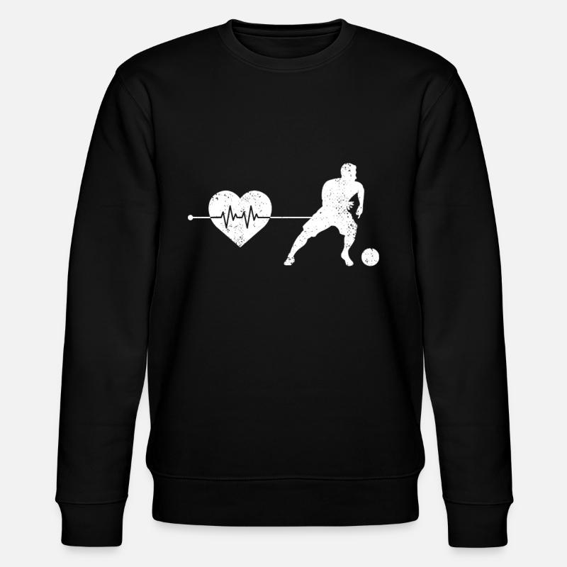 Fußball Herzschlag - Stanley/Stella Unisex Bio-Sweatshirt CHANGER  - Schwarz