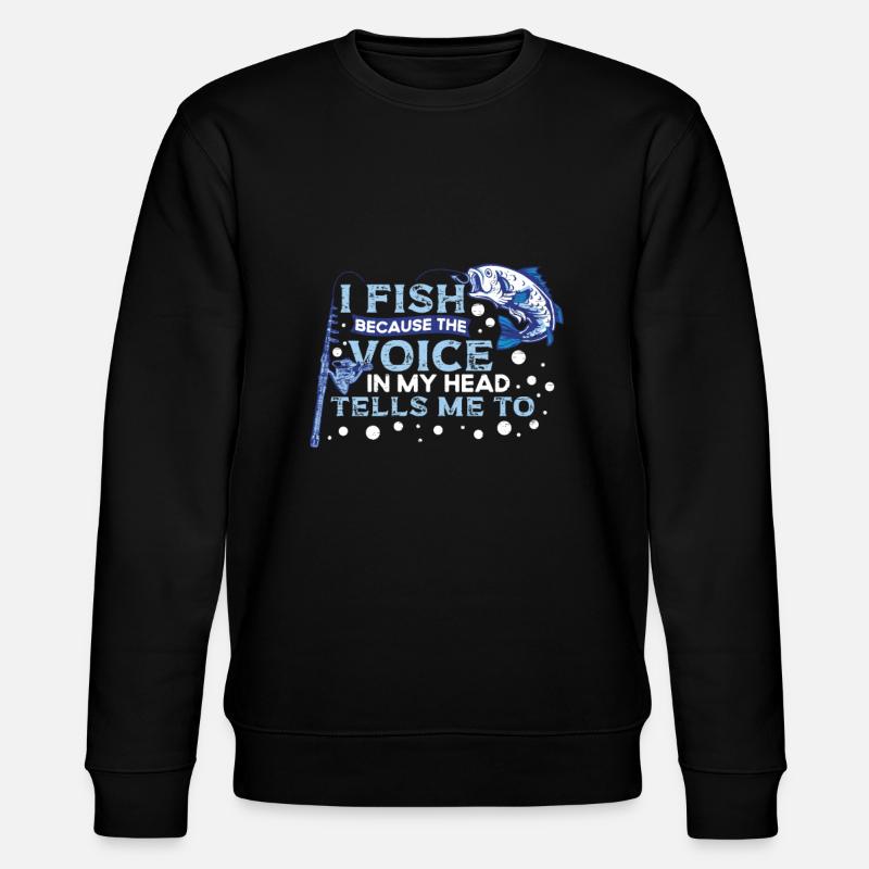 Je pêche canne-pêcheur-poisson-pêcheur-drôle- - Sweat bio CHANGER Stanley/Stella Unisexe - noir