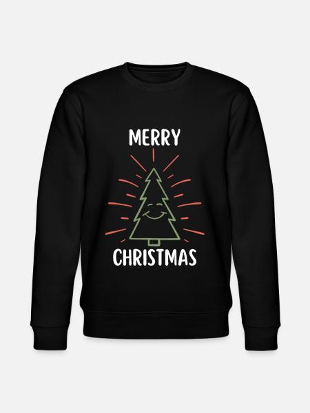 Merry Christmas Funny Christmas Shirt - Stanley/Stella CHANGER Unisex Organic Sweatshirt - black