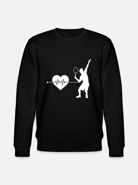 Tennis heartbeat - Stanley/Stella CHANGER Unisex Organic Sweatshirt - black