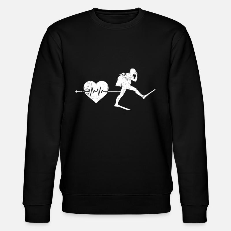 Diving heartbeat - Stanley/Stella CHANGER Unisex Organic Sweatshirt - black