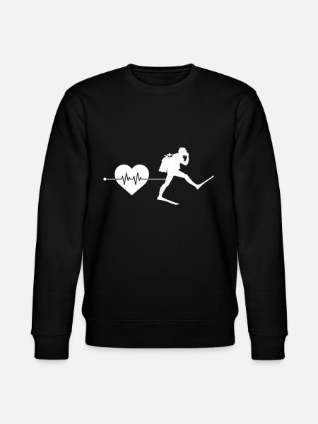 Diving heartbeat - Stanley/Stella CHANGER Unisex Organic Sweatshirt - black