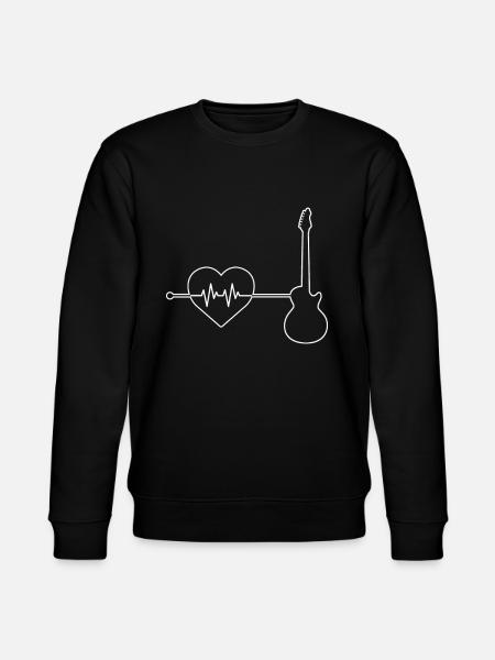 EGitarre heartbeat - Stanley/Stella CHANGER Unisex Organic Sweatshirt - black