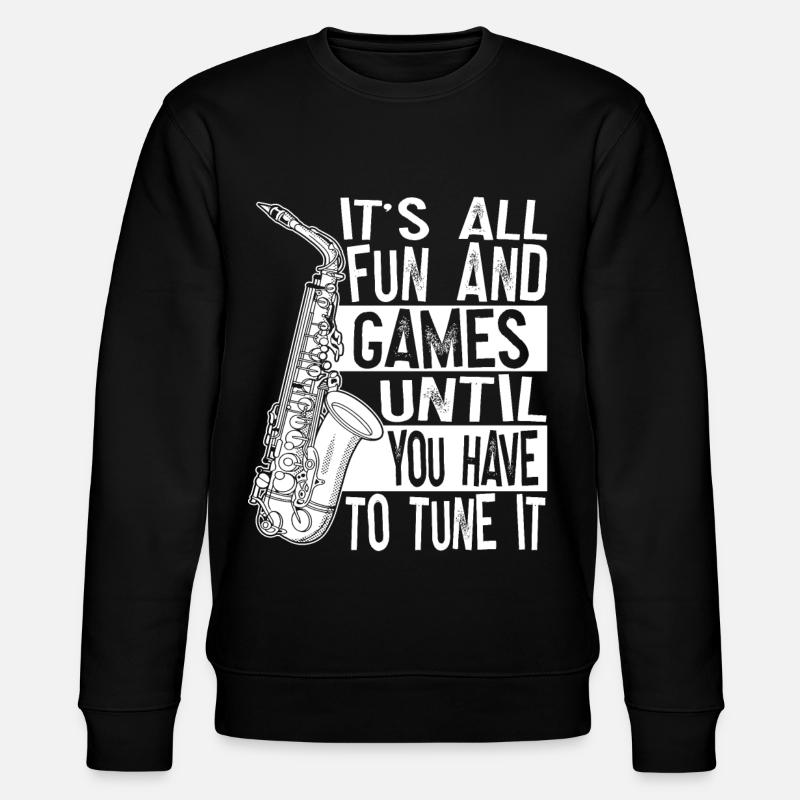 Saxophone Saxophone player - Stanley/Stella CHANGER Unisex Organic Sweatshirt - black