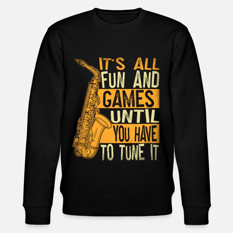 Saxophone Saxophone player - Stanley/Stella CHANGER Unisex Organic Sweatshirt - black