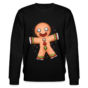 Gingerbread Man Joyeux Noël - Sweat bio CHANGER Stanley/Stella Unisexe - noir - Devant - Nik (191cm) & Marisol (170cm)