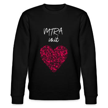 MTRA mit Herz Gesundheitswesen Facharztpraxis - Stanley/Stella Unisex Bio-Sweatshirt CHANGER  - Schwarz - Vorne - Nik (191cm) & Marisol (170cm)