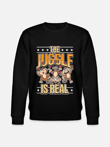 The Junggle Is Ream - Stanley/Stella Unisex Bio-Sweatshirt CHANGER  - Schwarz
