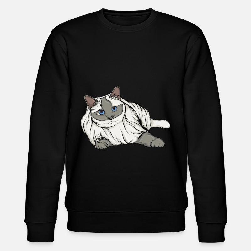 Dame aux chats - Sweat bio CHANGER Stanley/Stella Unisexe - noir