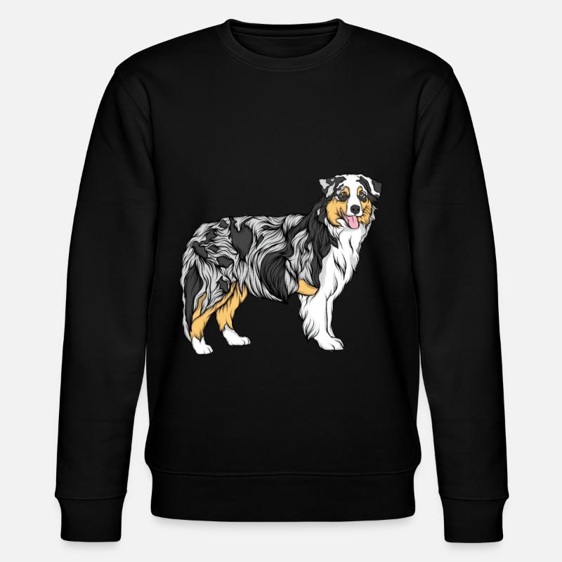 Border collie - Stanley/Stella Unisex Bio-Sweatshirt CHANGER  - Schwarz