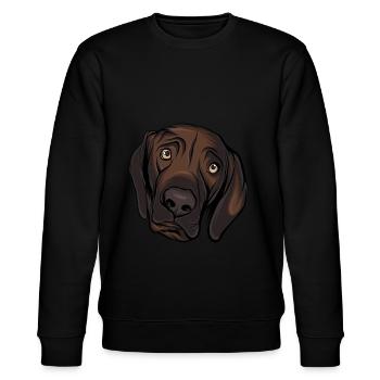 Labrador - Stanley/Stella CHANGER Unisex Organic Sweatshirt - black - Front - Nik (191cm) & Marisol (170cm)