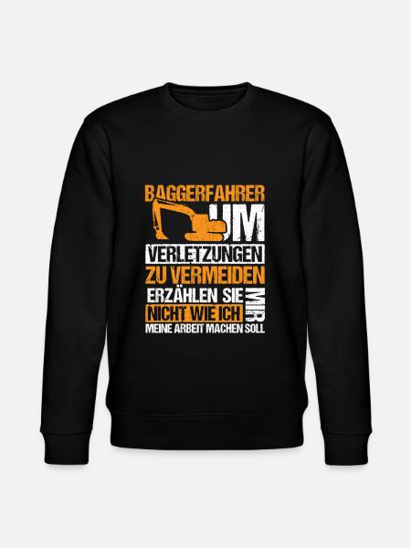 Bagger Baggerfahrer Baustelle - Stanley/Stella Unisex Bio-Sweatshirt CHANGER - Schwarz