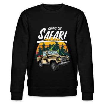 Going On Safari SUV - Stanley/Stella CHANGER Unisex Organic Sweatshirt - black - Front - Nik (191cm) & Marisol (170cm)