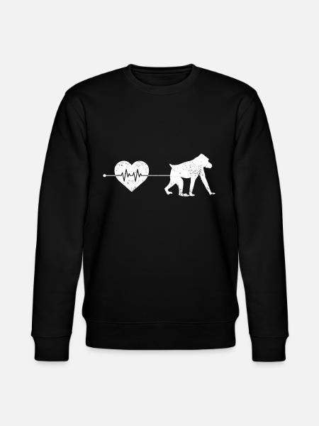 Affe Herzschlag - Stanley/Stella Unisex Bio-Sweatshirt CHANGER - Schwarz