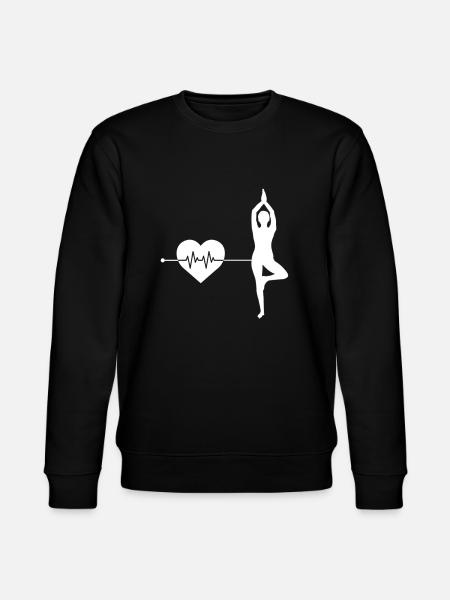 Yoga heartbeat - Stanley/Stella CHANGER Unisex Organic Sweatshirt - black