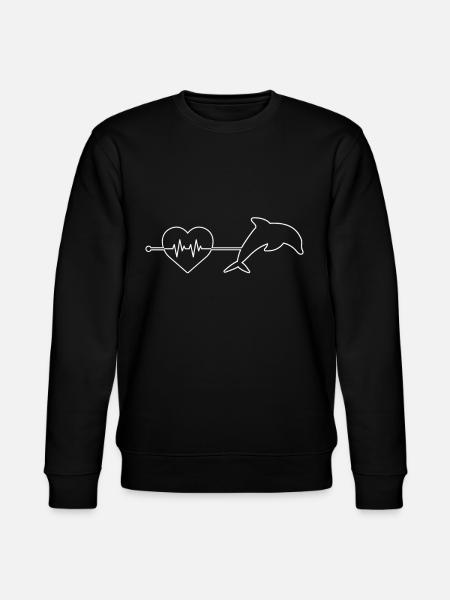 Delfin Herzschlag - Stanley/Stella Unisex Bio-Sweatshirt CHANGER  - Schwarz