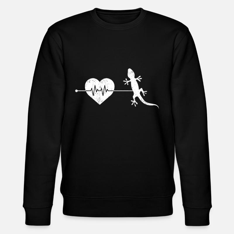 Lizard heartbeat - Stanley/Stella CHANGER Unisex Organic Sweatshirt - black