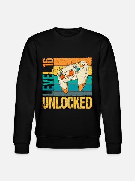 Level 16 Unlocked - Stanley/Stella CHANGER Unisex Organic Sweatshirt - black