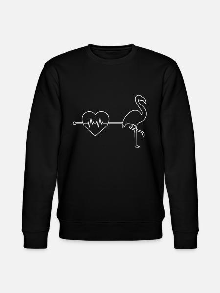 Flamingo heartbeat - Stanley/Stella CHANGER Unisex Organic Sweatshirt - black