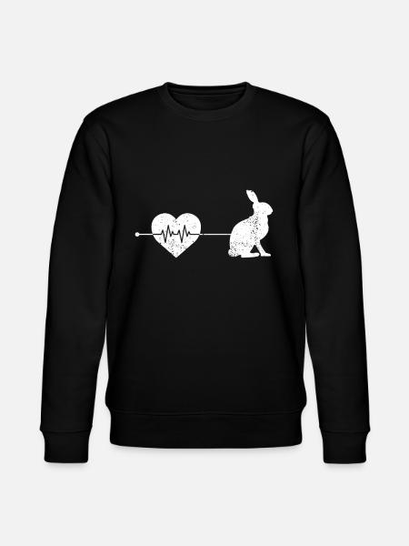 Rabbit heartbeat - Stanley/Stella CHANGER Unisex Organic Sweatshirt - black