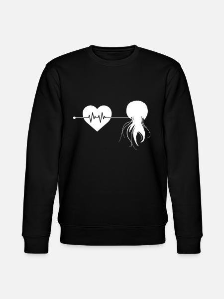 Jellyfish heartbeat - Stanley/Stella CHANGER Unisex Organic Sweatshirt - black